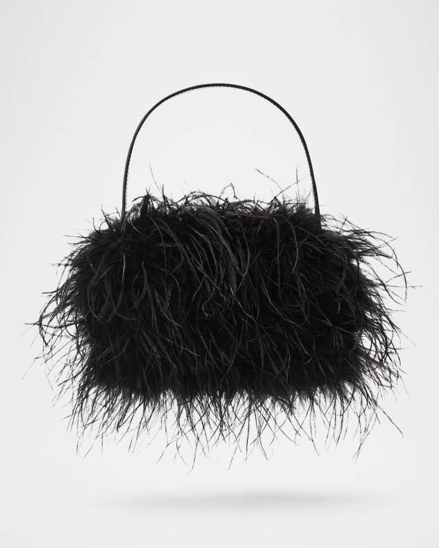 Heiress Medium Feathered Pouch Shoulder Bag